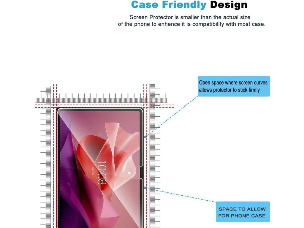 [2-Pack] Screen Protector Lenovo Tab P12 / Lenovo Xiaoxin Pad Pro 12.7 inch Tempered Glass Screen Protector Film, S Pen , Anti-Fingerprint, Anti-Scratch