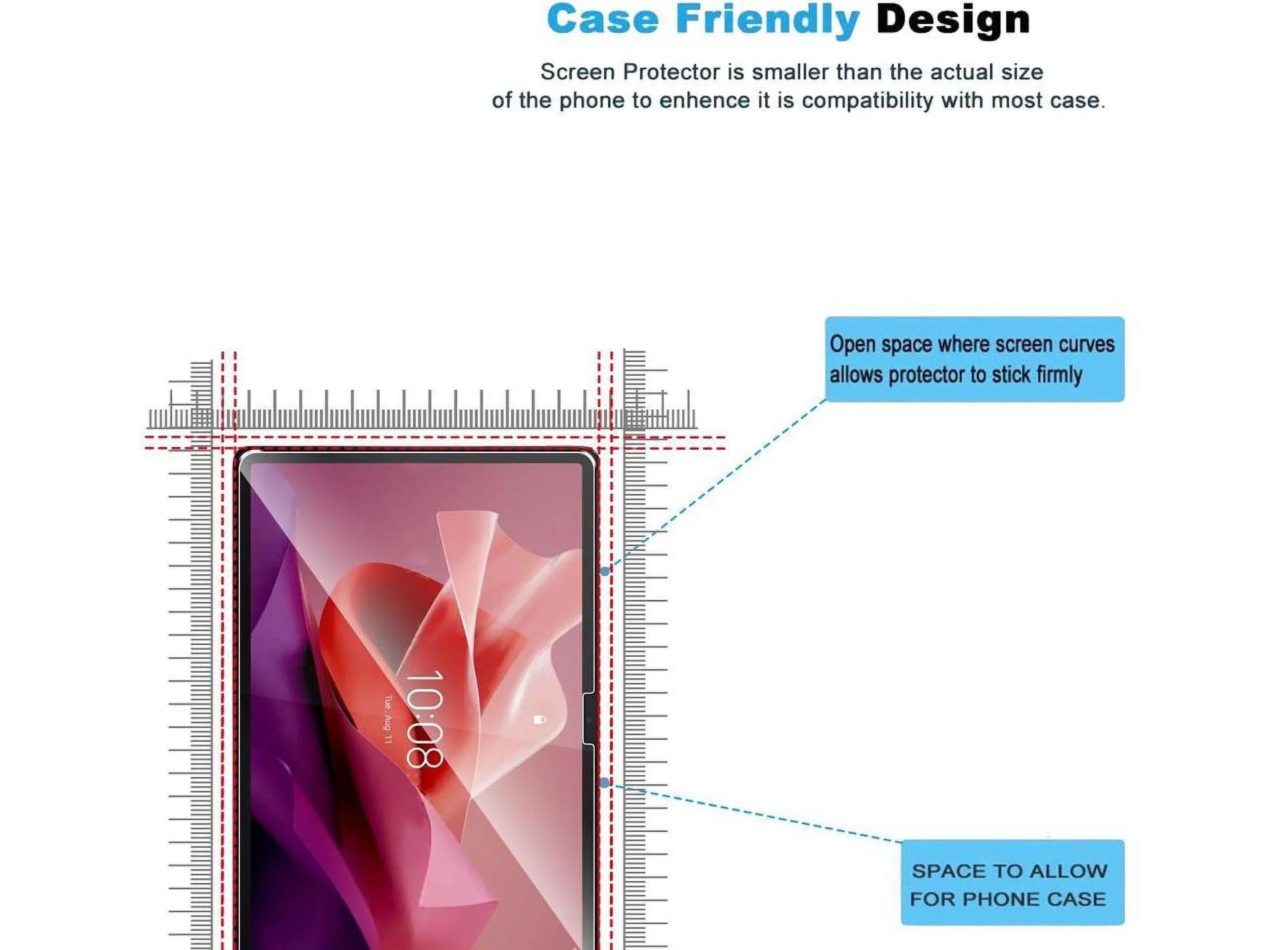 [2-Pack] Screen Protector Lenovo Tab P12 / Lenovo Xiaoxin Pad Pro 12.7 inch Tempered Glass Screen Protector Film, S Pen , Anti-Fingerprint, Anti-Scratch