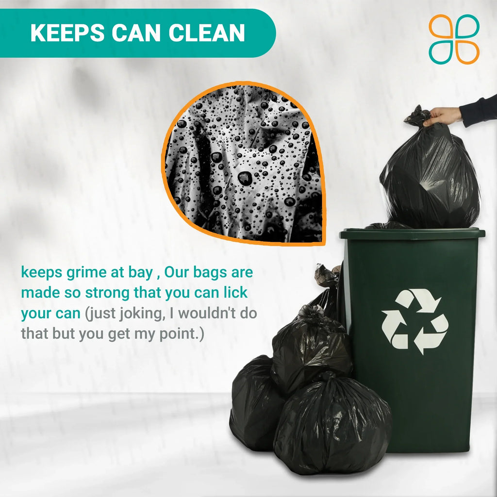 PlasticMill 42 Gallon, Black, 1.5 MIL, 33x48, 100 Bags/Case, Garbage Bags / Trash Can Liners.