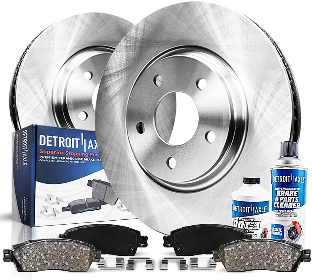 Detroit Axle - Rear Brake Kit 2003-2011 Ford Crown Victoria Mercury Grand Marquis, 2003-2004 Mercury Marauder Brake Rotors and Ceramic Brakes Pads Replacement: 11.61" Rotors