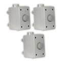 Theater Solutions OVCDG Outdoor Volume Controls Gray proof 3 Piece Set
