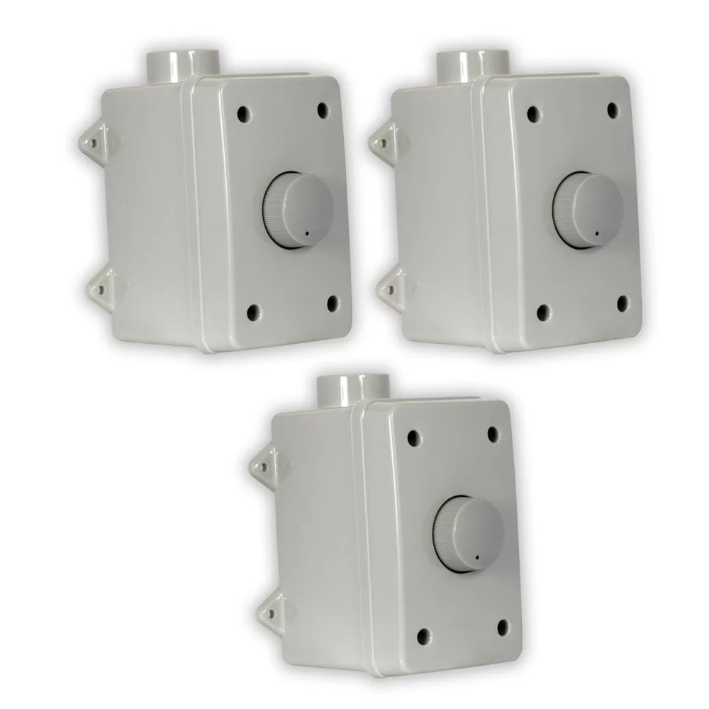 Theater Solutions OVCDG Outdoor Volume Controls Gray proof 3 Piece Set