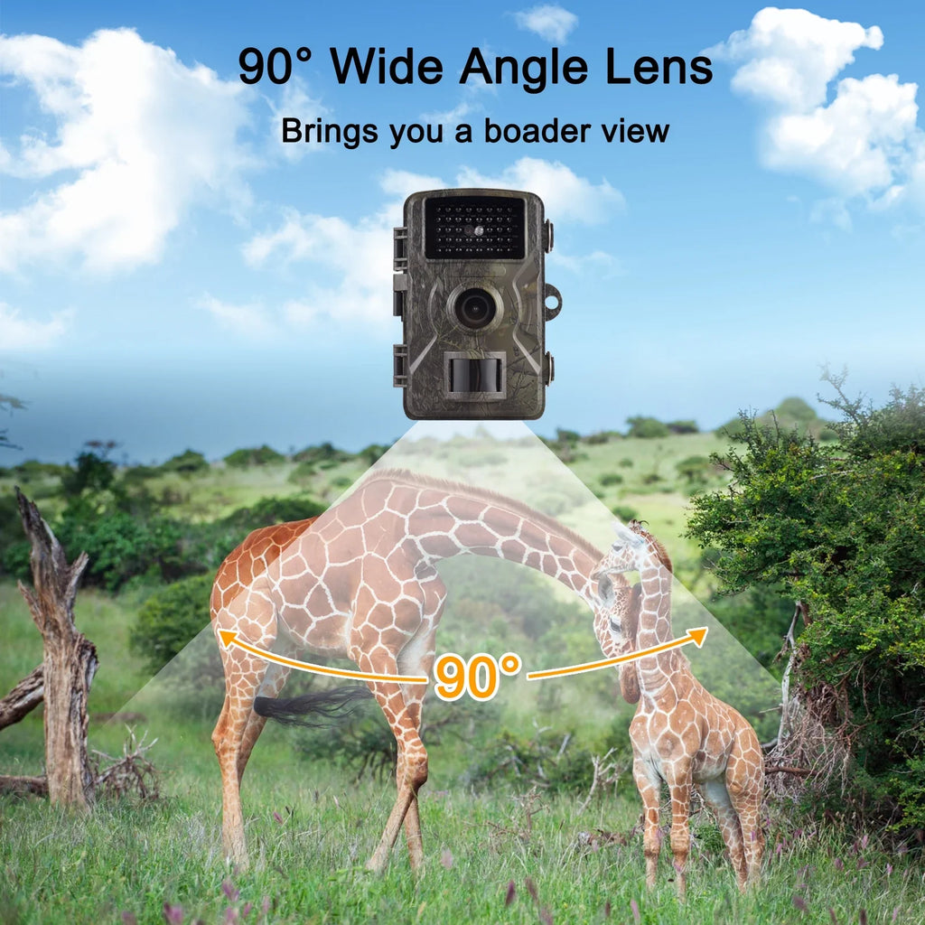 Eccomum 1080P Trail Camera 16MP Wildlife Camera Tracking Camera with 2.0 Inch TFT Color Screen 0.8s Trigger Time Supports Infrared Night Vision Motion Activated IP66 Waterproof