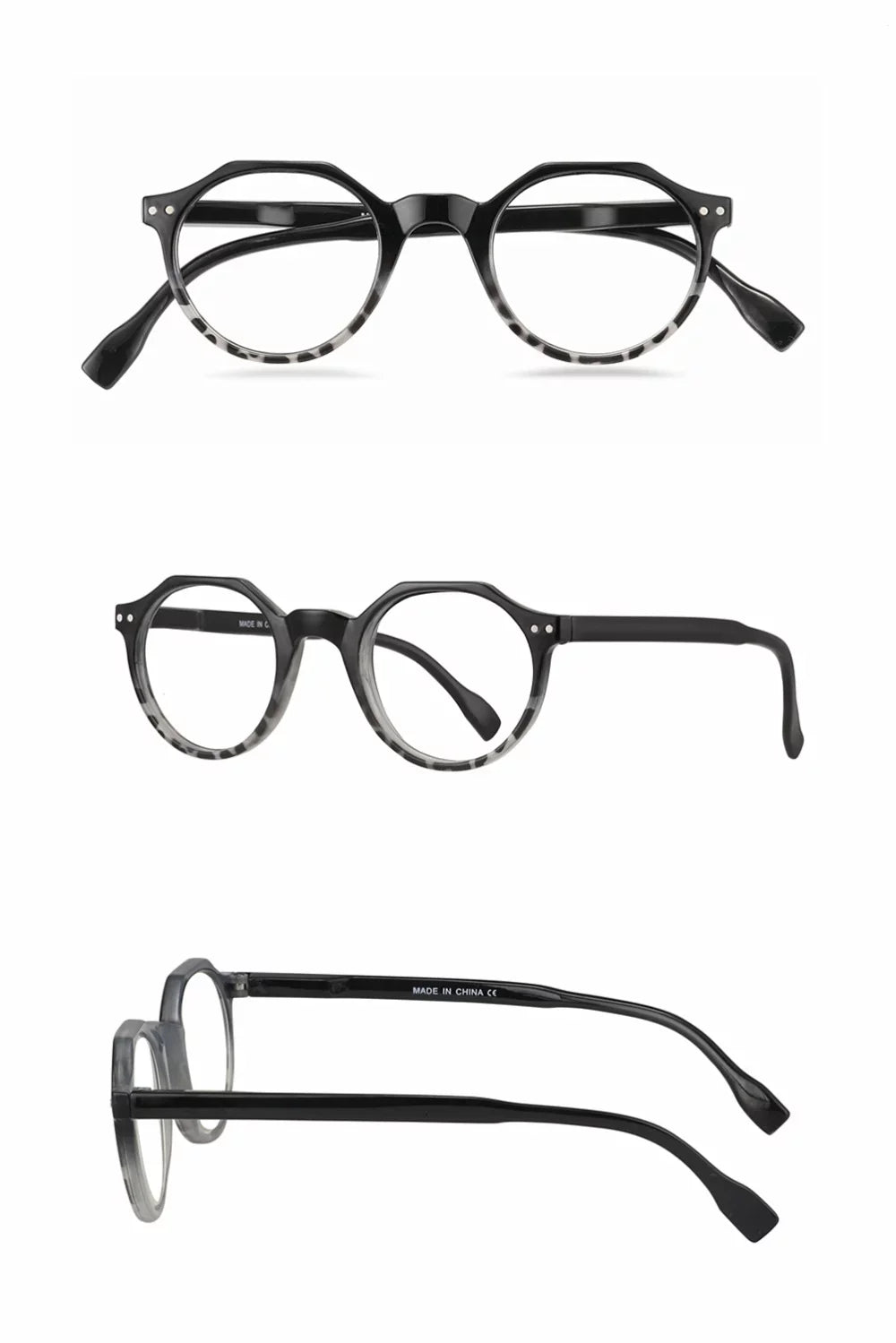 3 Pairs Round Reading Glasses Vintage Blue Light Blocking Mens Womens Readers