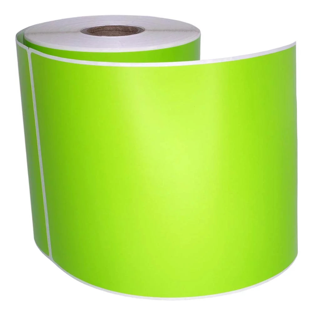 4 Rolls 4"x6" GREEN Color Direct Thermal Shipping Label with Zebra Eltron Printers