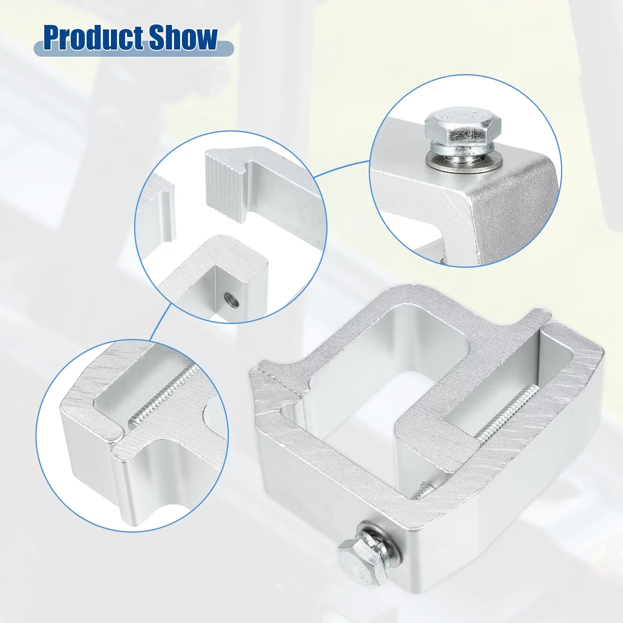 Unique Bargains 8 Pcs Truck Bed Cap Mount Clamps Camper Shell Clips Fit Chevy Silverado 1500 2500HD Silver Tone