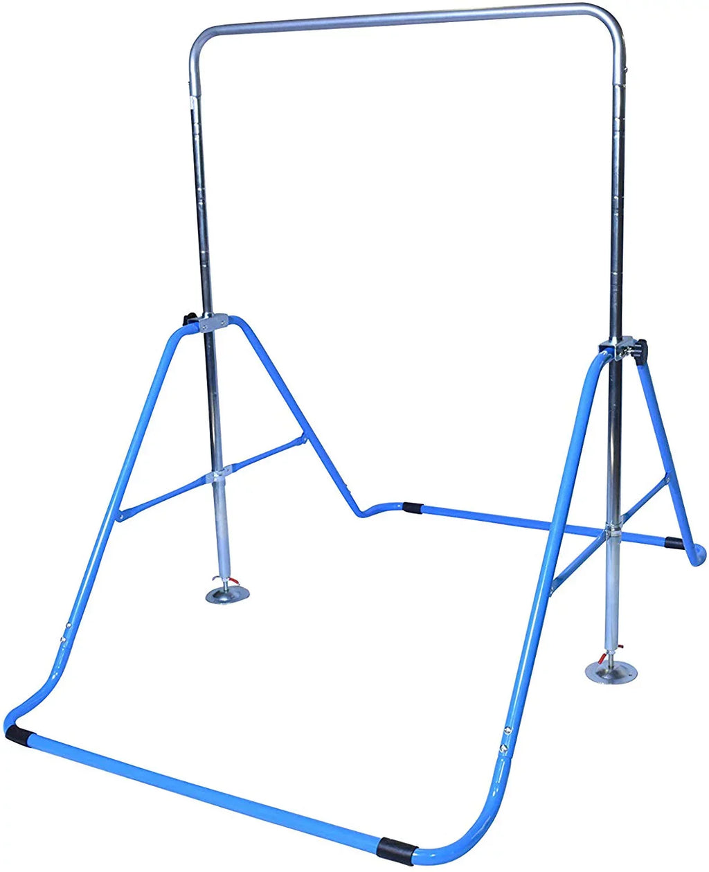 Expandable Gymnastics Kip Bar Gymnastic Training Kip Bar Adjustable Height Horizontal Bar Monkey Bars Folding Climbing Tower Fitness Kids with Mat Blue