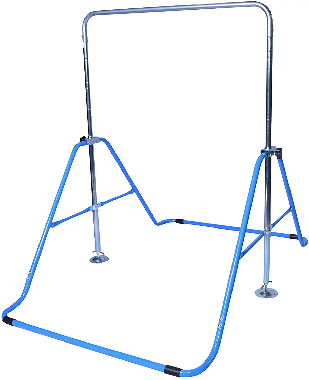 Expandable Gymnastics Kip Bar Gymnastic Training Kip Bar Adjustable Height Horizontal Bar Monkey Bars Folding Climbing Tower Fitness Kids with Mat Blue