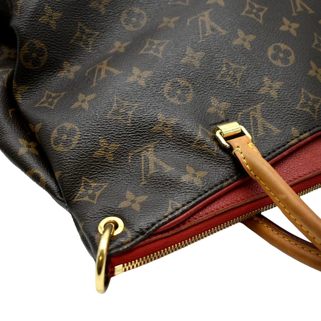 Pre-owned LOUIS VUITTON Pallas MM Monogram Canvas Shoulder Bag Brown