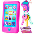 JOYIN Music Toy kids, Play-act Pretend Play Smart Phone, Keyfob Key Toy and Credit Cards Set, Kids Toddler Cellphone Toys 1 2 3 4 5 Year Old