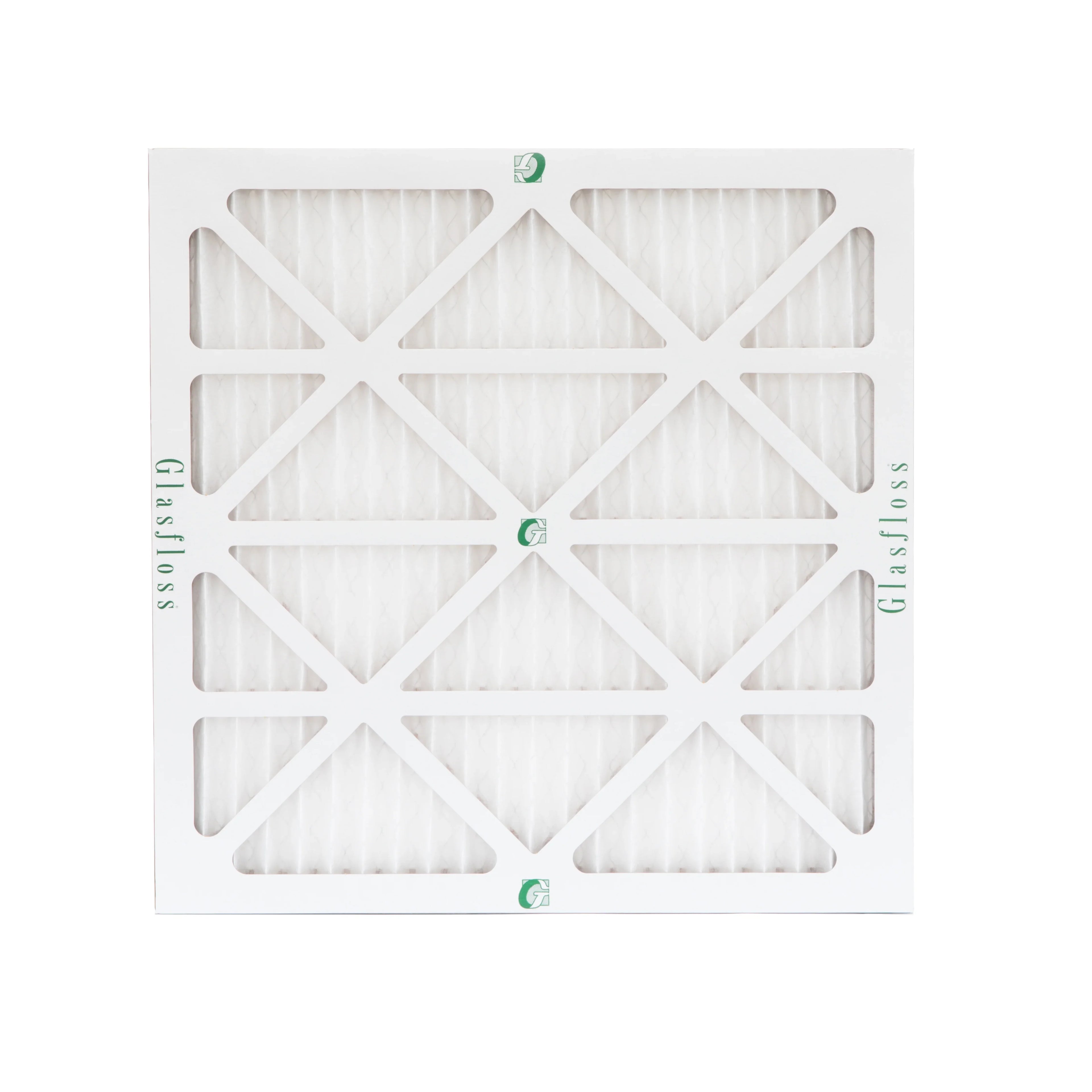 6 Pack of 25x25x1 MERV 10 Pleated Air Filters by Glasfloss. Actual Size: 24-1/2 x 24-1/2 x 7/8