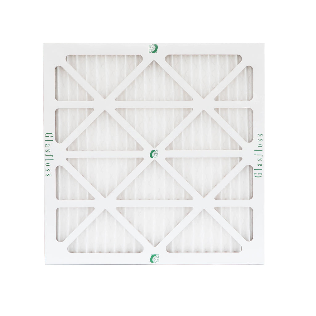 12 Pack of 10x10x1 MERV 10 Pleated Air Filters by Glasfloss. Actual Size: 9-1/2 x 9-1/2 x 7/8