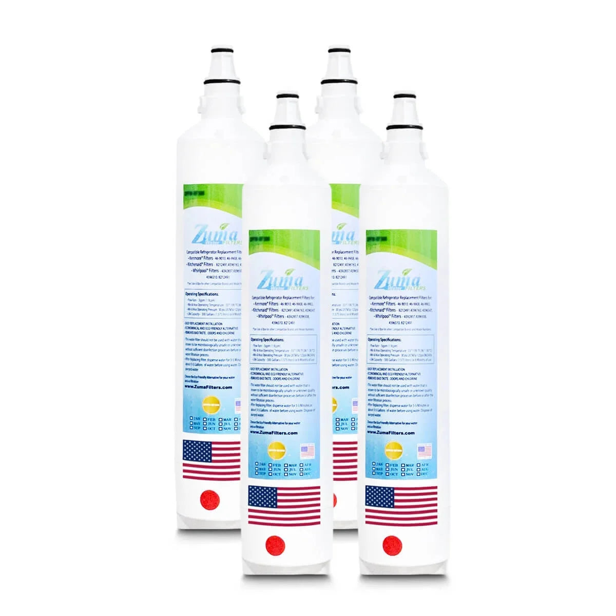ZUMA Brand , Water Filters , Model # ZWFZ1-RF750 , with Subzero® IT30RIDRH - 4 Pack - Made in U.S.A.