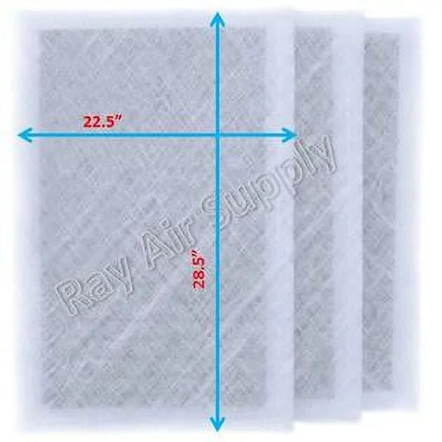 RAYAIR SUPPLY 24x31 Replacement Filter Pads with MicroPower Guard Air Cleaner (3 Pack) WHITE
