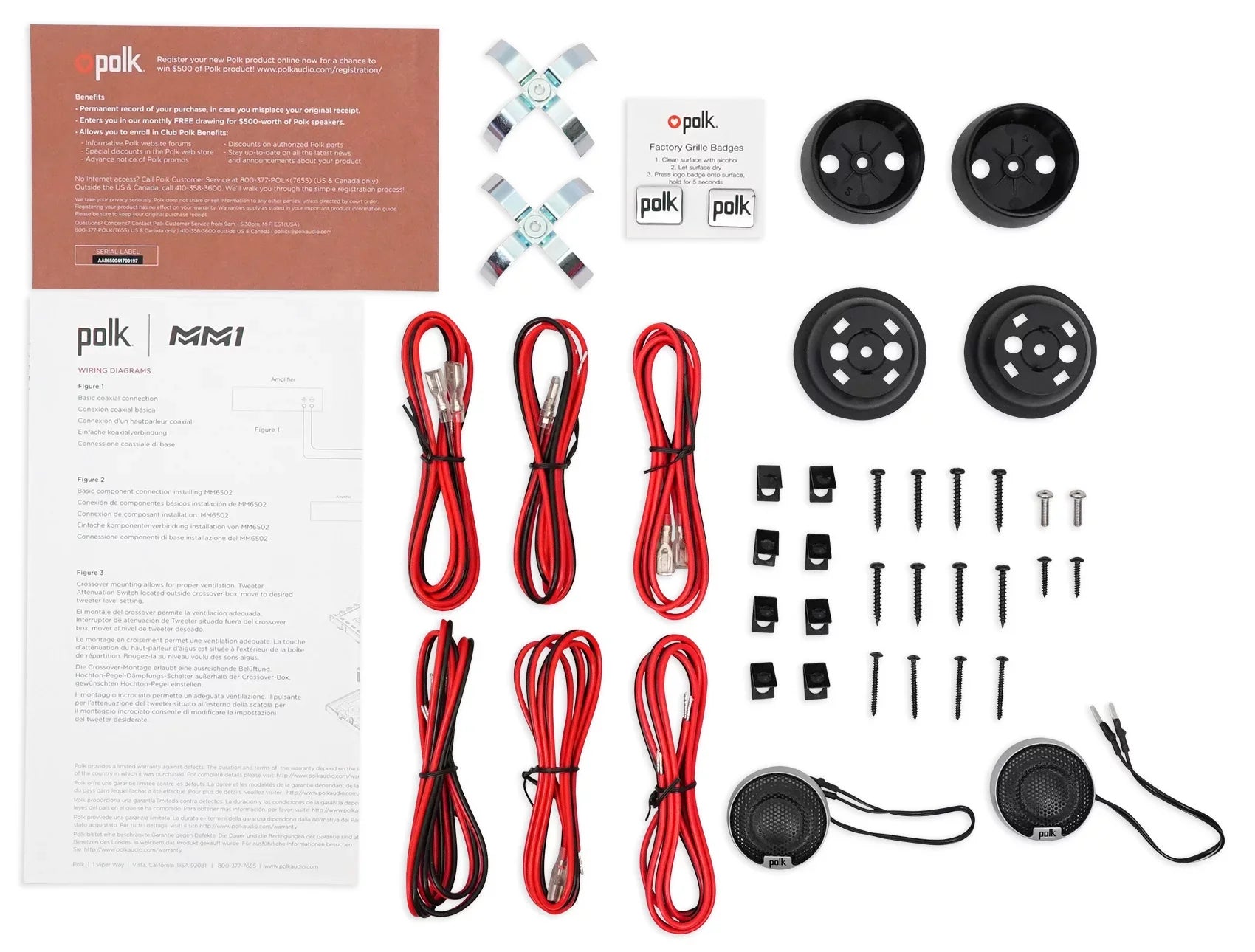 Polk Audio MM6502 6.5” 750w Component Car/Marine/ATV/Motorcycle Speakers+Rockmat