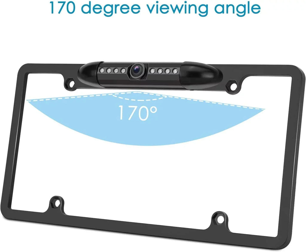 Backup Camera Rearview License Plate Frame ALPINE INE-W960 INEW960 Black