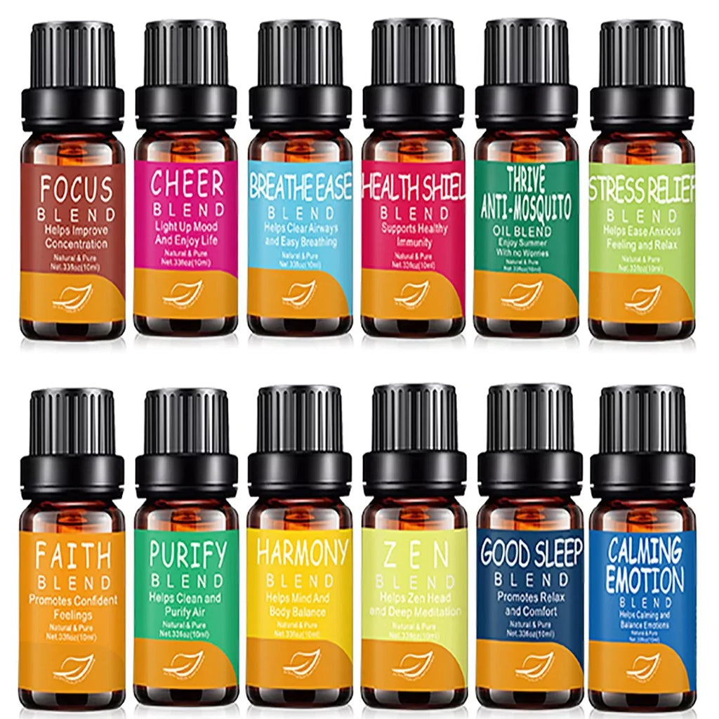 drdong-Natural and Pure TOP 12 Premium Essential Oil Blends-Breathe Ease, Health Shield, Calming…