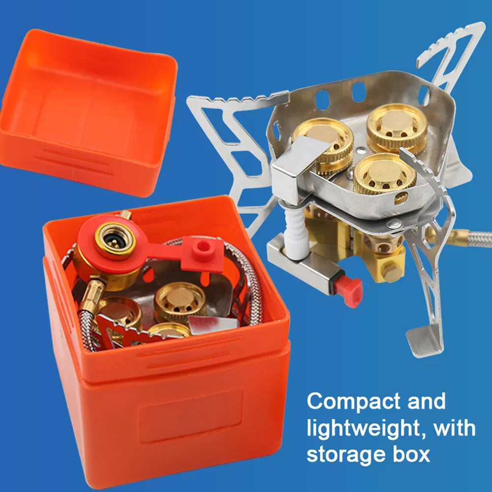 Tomshoo Windproof Backpacking Stove, 6800W High Gases, Adjustable Valve Cooking Camping Picnic Hiking