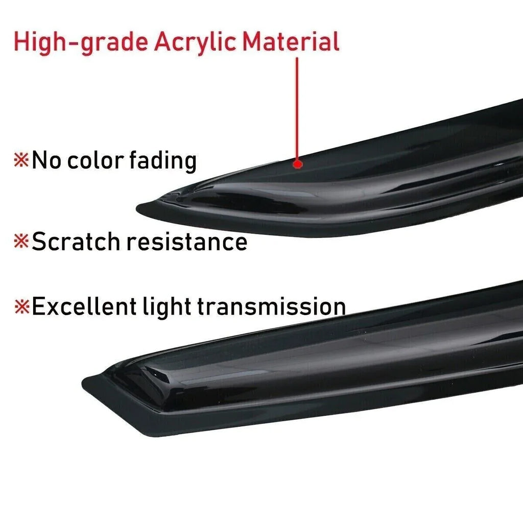 Smoke Window Sun Vent Visor Rain Guards Deflectors Hyundai Kona 2018-2023