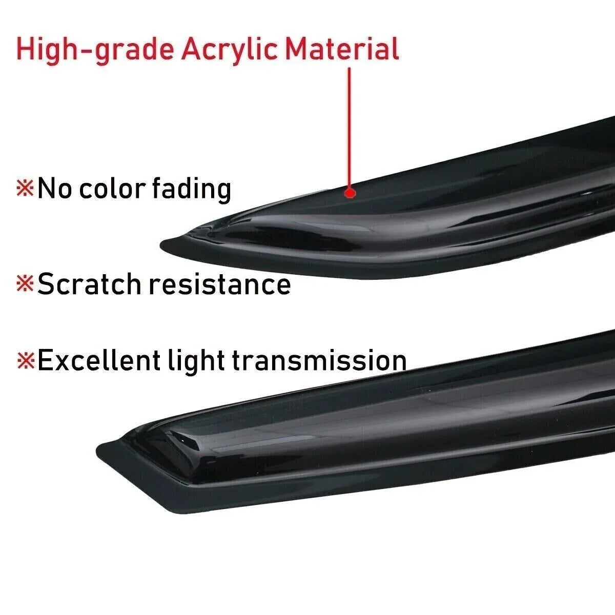 Smoke Window Sun Vent Visor Rain Guards Deflectors Hyundai Kona 2018-2023
