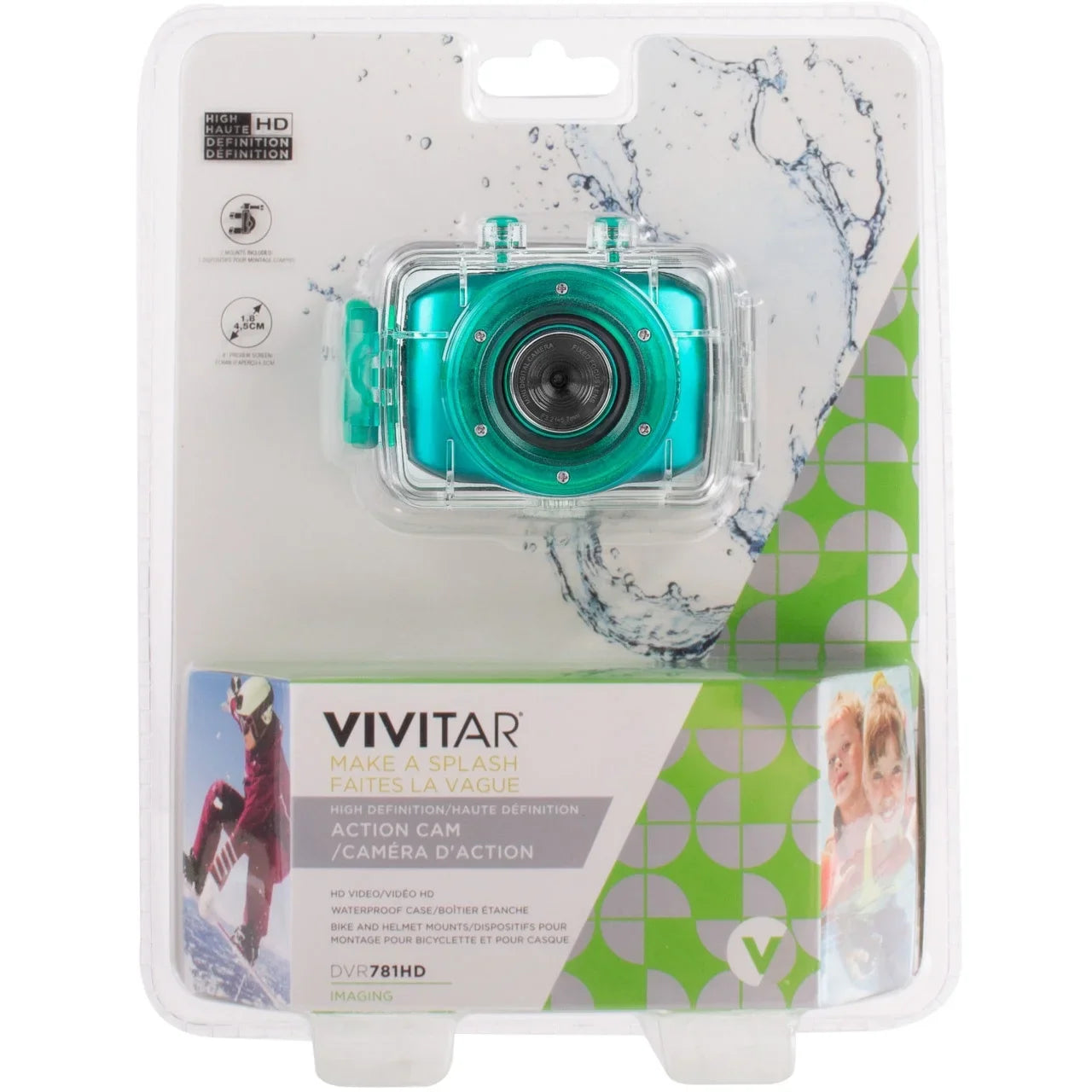 Vivitar 5.1MP ACTION CAMCORDER 720P Teal