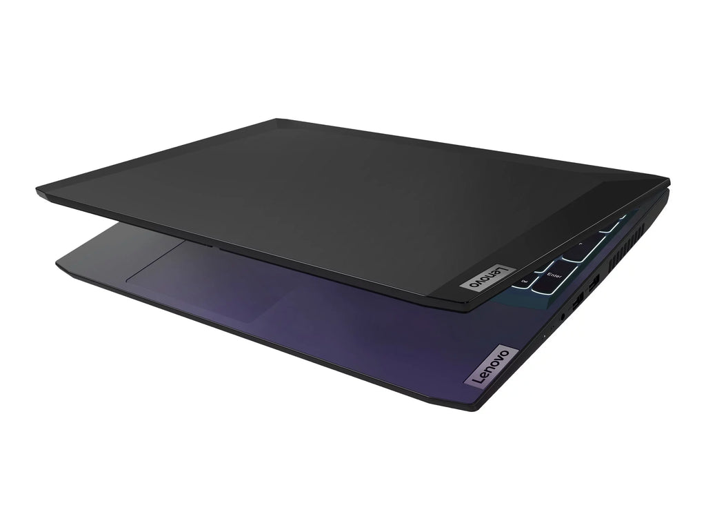 Lenovo IdeaPad Gaming 3 15ACH6 82K2 - 180-degree hinge design - AMD Ryzen 7 - 5800H / up to 4.4 GHz - Win 10 Home 64-bit - GF RTX 3050 - 16 GB RAM - 512 GB SSD NVMe - 15.6" IPS 1920 x 1080 (Full HD) @ 120 Hz - 802.11a/b/g/n/ac/ax - shadow black - kb