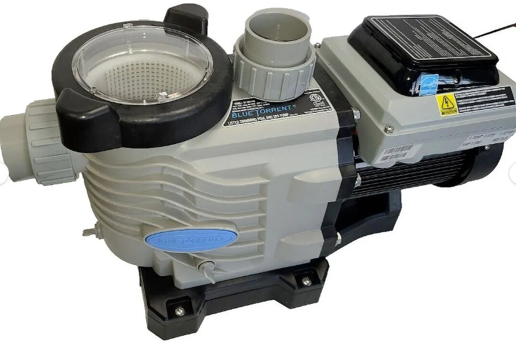 Blue Torrent 2hp Variable Speed Swimming Pool Pump with 2" Unions, Adjustable Stand Retrofit 3yr Warranty