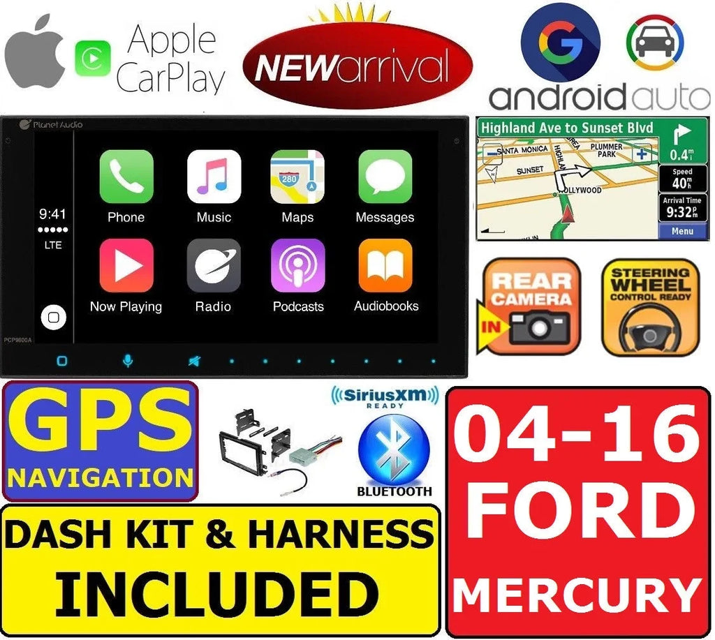 2004-2016 FORD F & E SERIES NAVIGATION APPLE CARPLAY ANDROID AUTO CAR STEREO