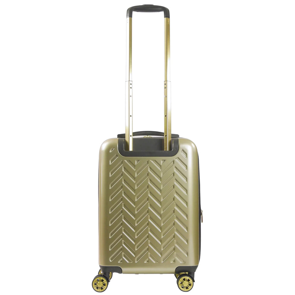 Grove 22 Inch Rolling Luggage, Hardshell Carry On Suitcase with Spinner Wheels, Gold