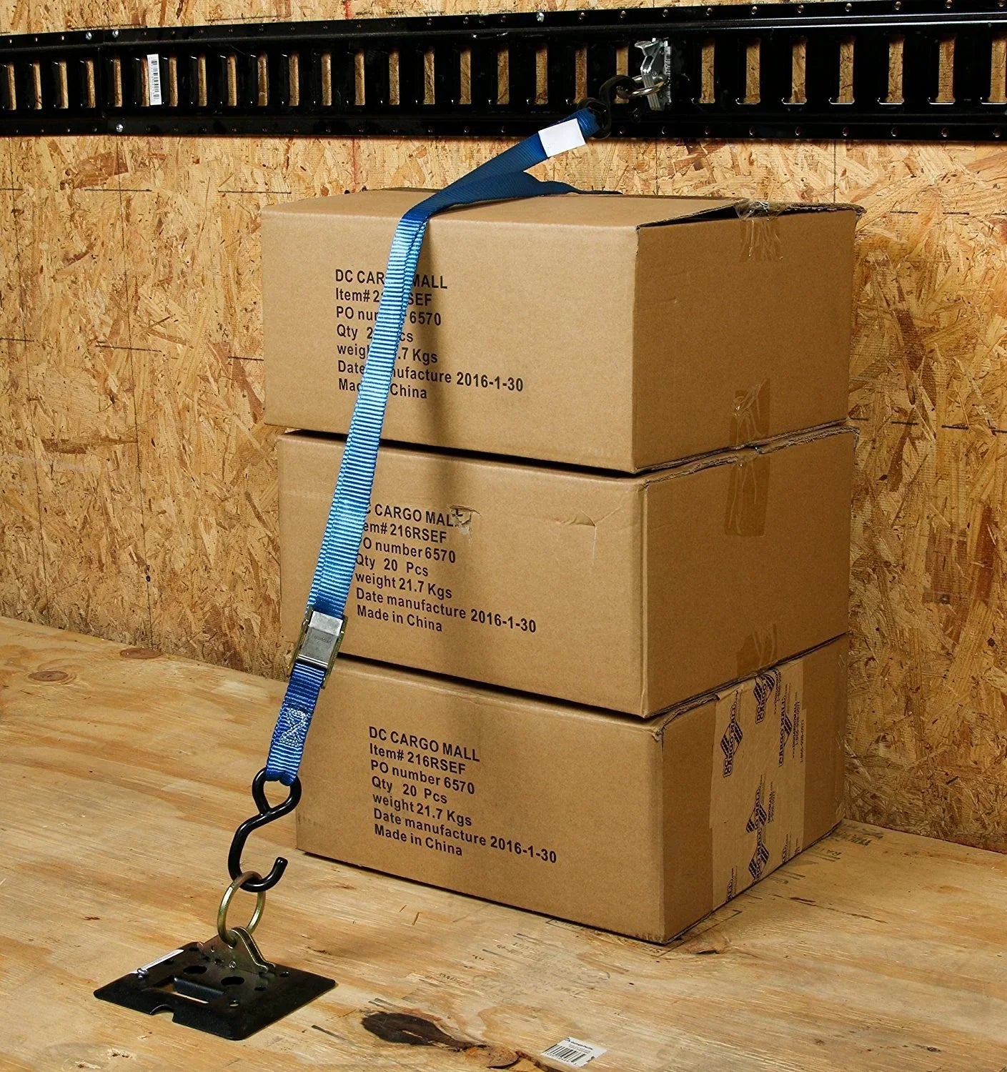DC Cargo Mall 10-Pack Heavy Duty Steel E-Track O Ring Tie-Down Anchors w/ E Track Spring Fitting Attachments, O-Rings, Tie Down Cargo Loads to ETrack TieDown System in Trailer, Truck, Van, Pickup