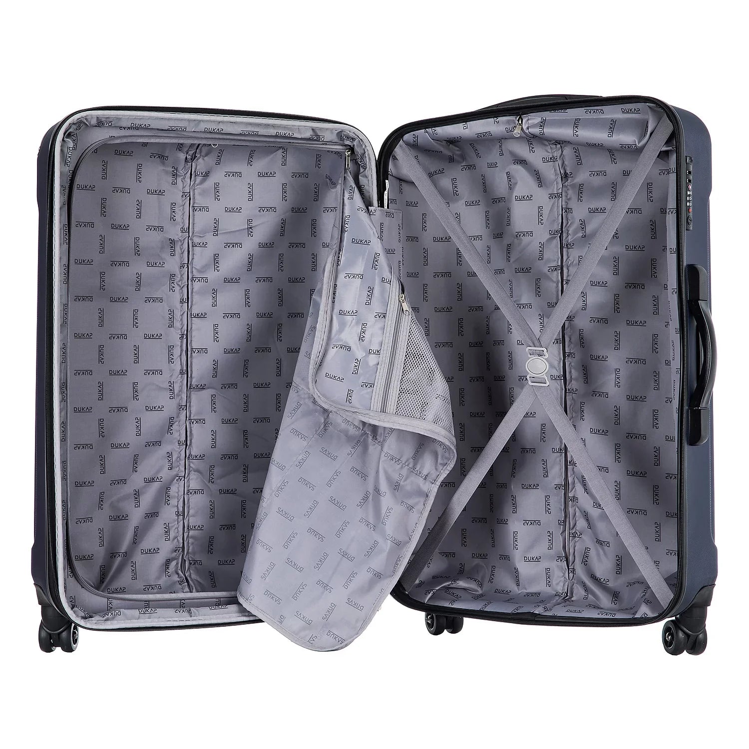 DUKAP Intely 2-Piece Plastic Luggage Set Blue (DKINT0SM-BLU)
