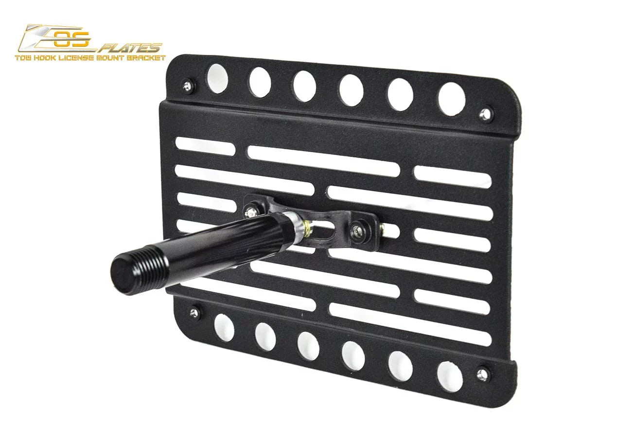 Extreme Online Store Replacement 2006-2008 Mazda Miata NC | EOS Plate Version 1 Mid Sized Front Bumper Tow Hook License Relocator Mount Bracket Tow-226