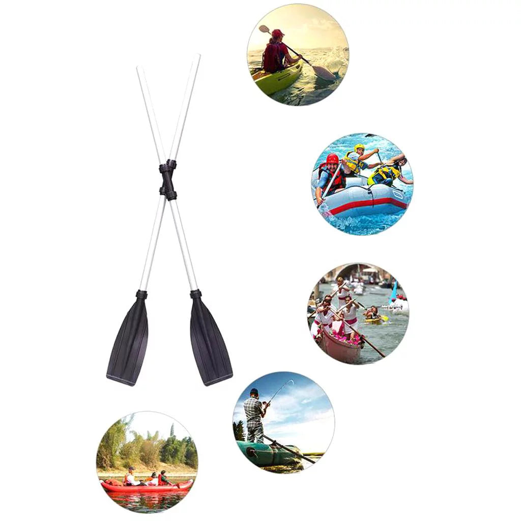 1 Pair 49.6 inches - Heavy Duty Aluminum Alloy Lightweight Craft Oars Inflatable Kayaks Canoe Raft Rubber Dinghy