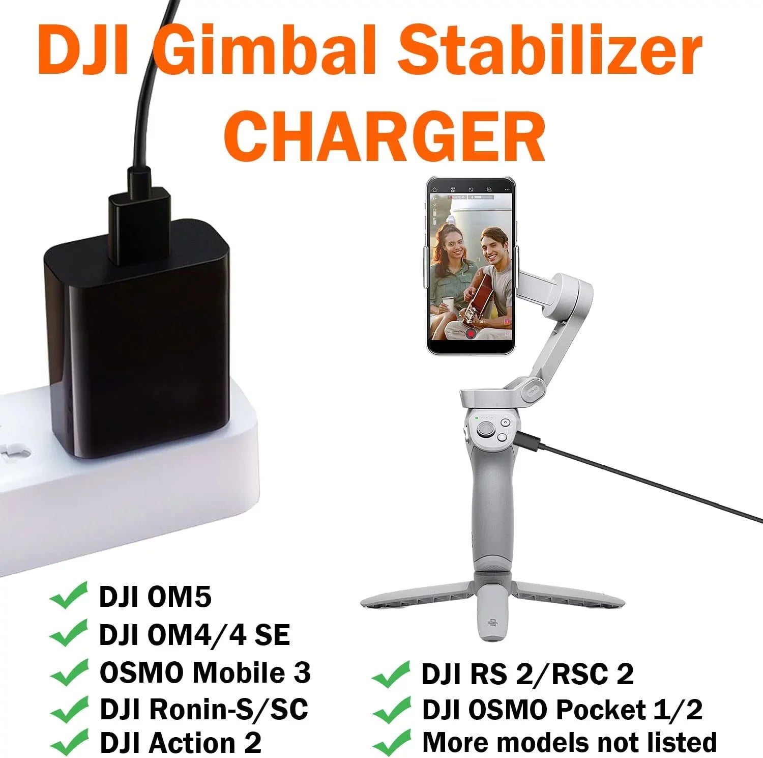 5FT USB C Gimbal Stabilizer Adapter Charger Cable DJI OM5, OM4, OM4 SE, OM3,OSMO 5, Mobile 3, Ronin-SC, Ronin-S, RS
