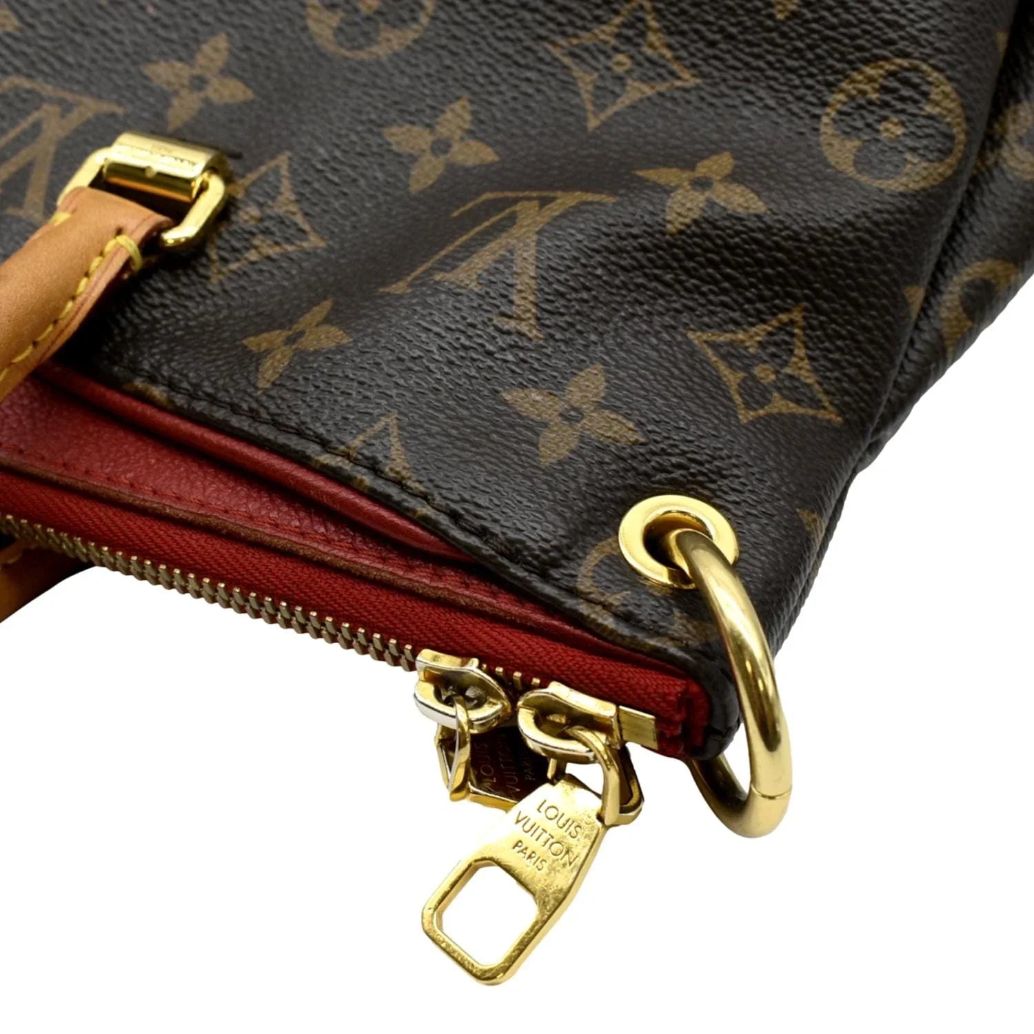 Pre-owned LOUIS VUITTON Pallas MM Monogram Canvas Shoulder Bag Brown