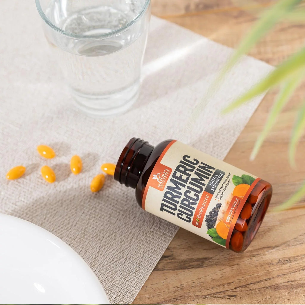 Turmeric Curcumin with BioPerine 95% Standardized Curcuminoids 1500mg Black Pepper Extract Max Absorption, Premium Joint Support, Nature's Tumeric Herbal Supplement, Non-GMO, Vegan - 120 Capsules