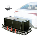 60" x 24" x 6" Hitched Mounted Folding Cargo Basket with a 500 lb Capacity Car SUV Truck Trailer, Black