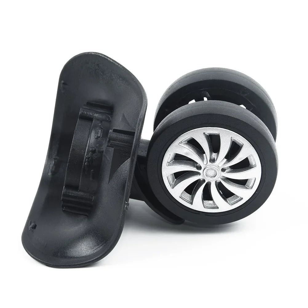 Yuri 4 Set Replacement Luggage Suitcase Wheels Swivel Universal Wheel Black