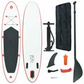Andoer Paddle Board Set Surfboard Inflatable Red and White