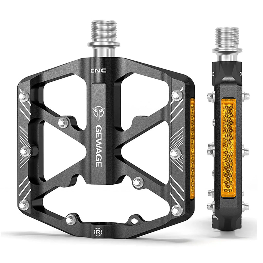 Bike Pedals Aluminum Alloy Pedals with Reflectors Mountain Bike Pedals Cycling Pedals Platm