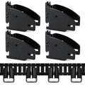 E Track Wood Beam Brackets, 4PCS E Track Wood Beam Socket Fittings, Cargo Tie Down Accessories, Cargo Storage Lumber Brackets Trucks, Trailers, RVs, Vans