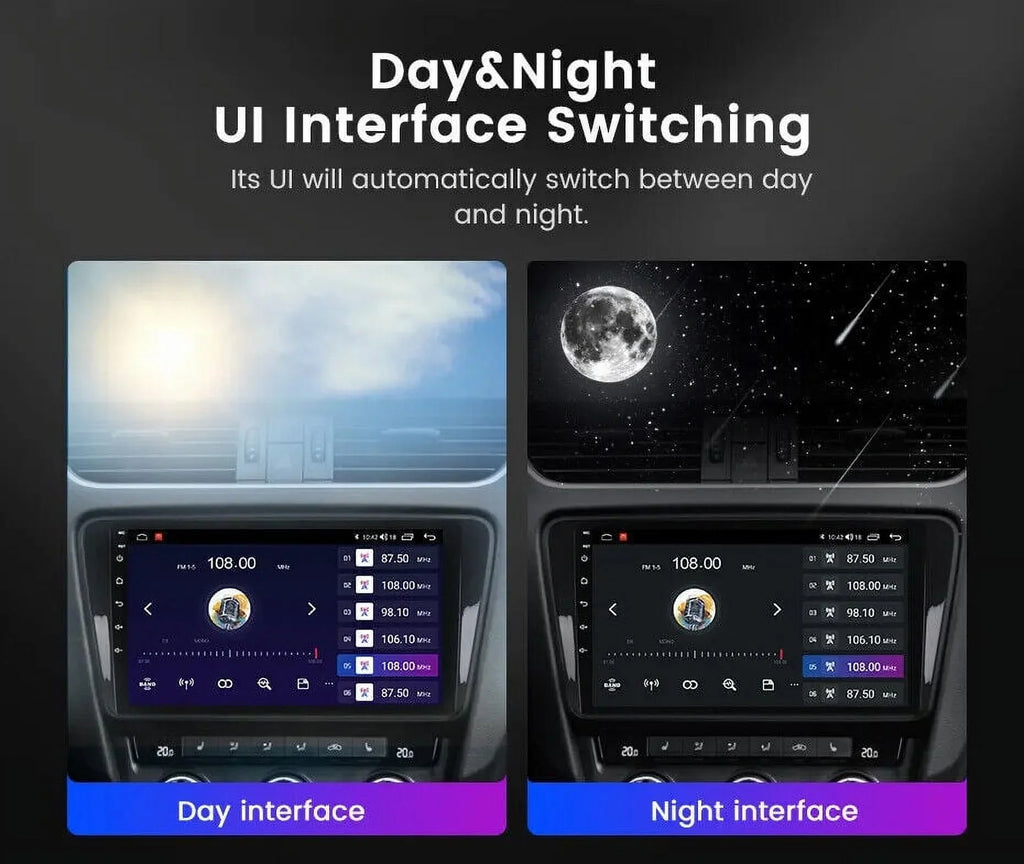10'' 2Din Android QLED Car Stereo Nav GPS Radio DSP CarPlay 8Core 4+32GB