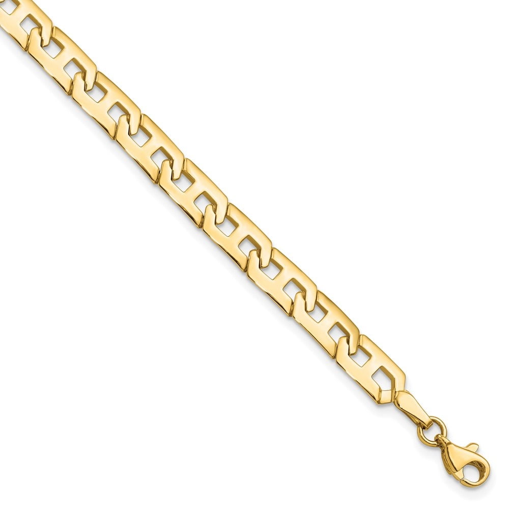 Auriga Fine Jewelry 14K Yellow Gold Polished Fancy Link Bracelet 7.5inch Women