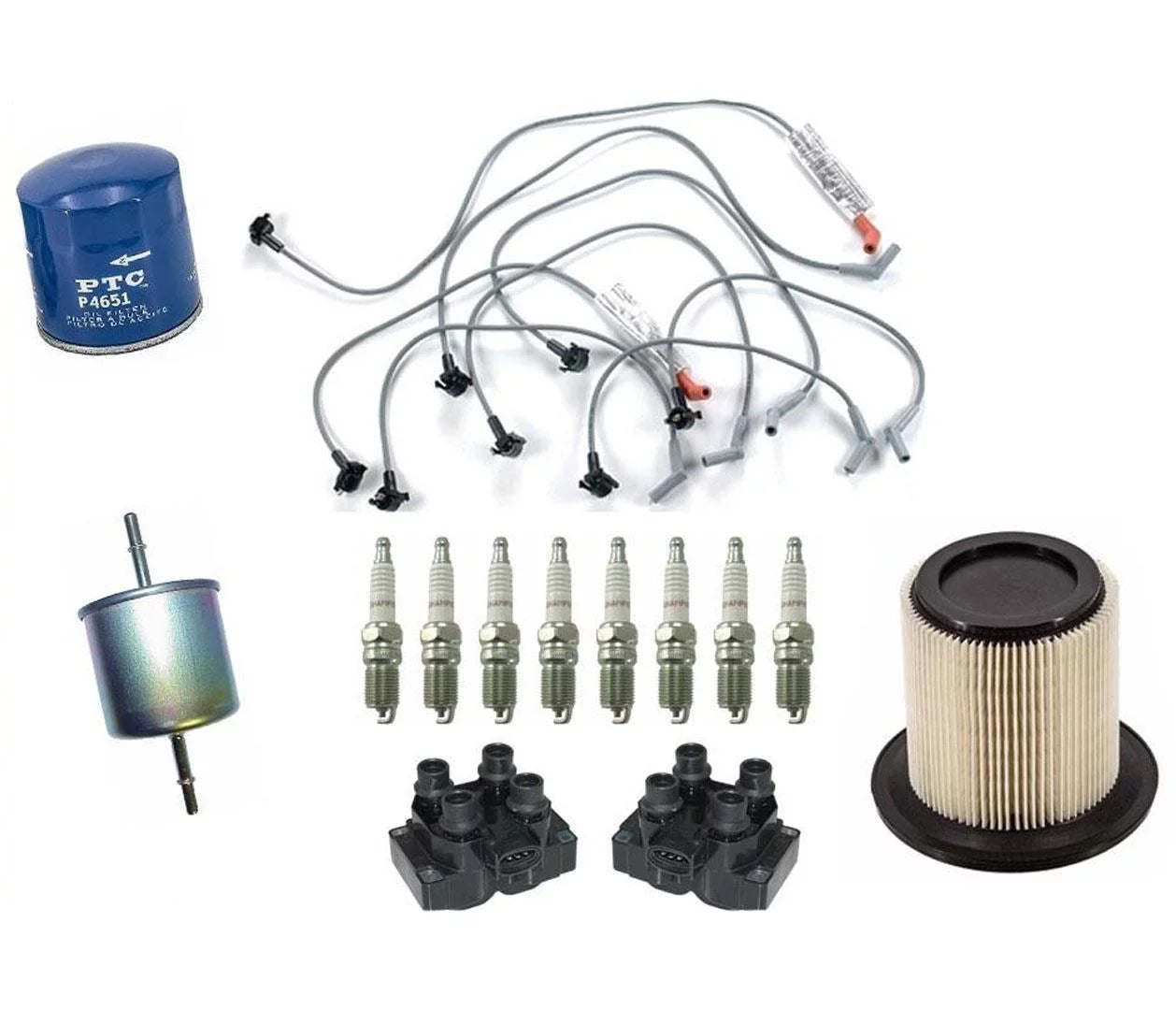 96-97 Explorer 5.0L Ignition Spark Plug Wire Coils Plugs Air Gas Air Filter