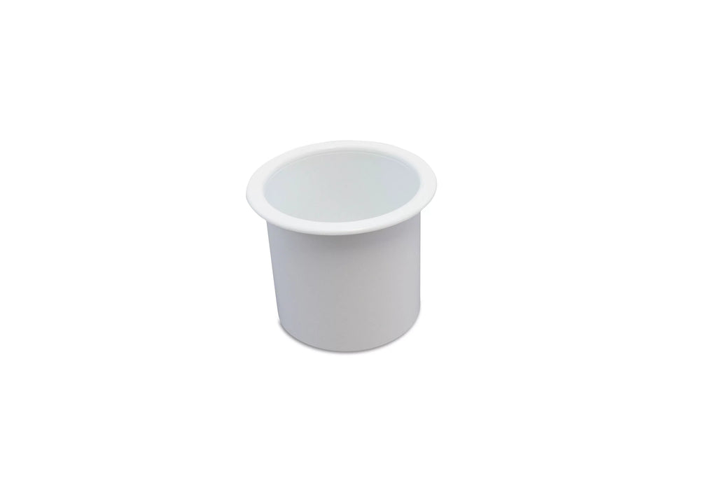 8 Cup Holder Plastic Pocket Recessed Drop In Insert Universal Ship RV Car Truck Sofa Game Table Marine Pontoon Motorhome Camper White