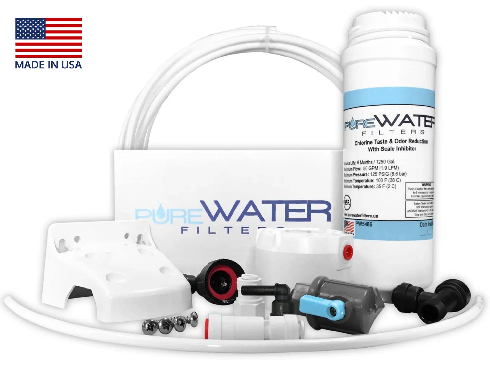 Keurig KQ8A Water Filter System Direct Water Line Plumb Kit Hookup For Models B150P, K150P, K155P, K2500, K3000, K3000SE, B3000, B3000SE, K3500, K4000