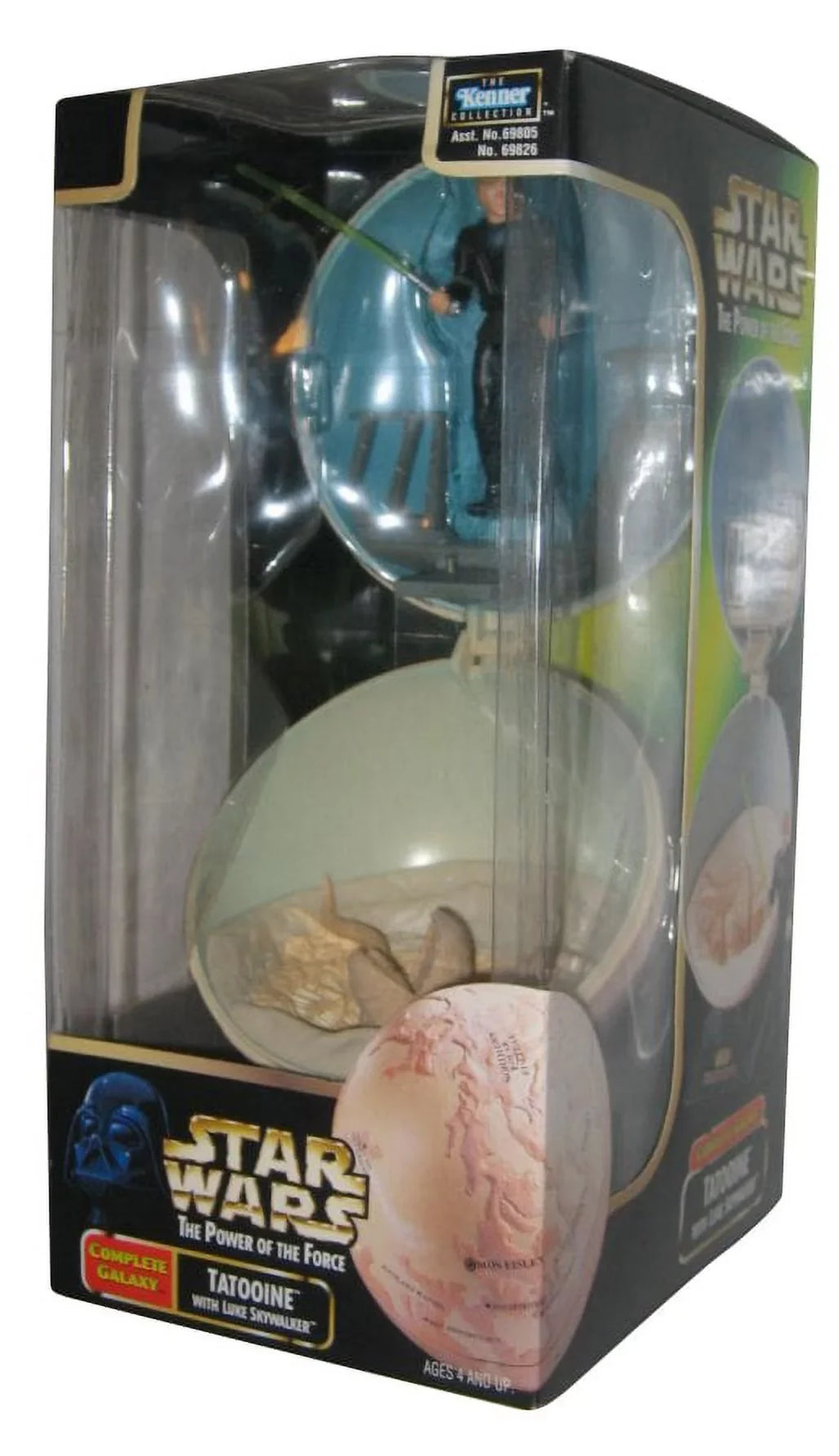 star wars - power of the ce - tatooine - complete galazy series - with luke skywalker - collectible