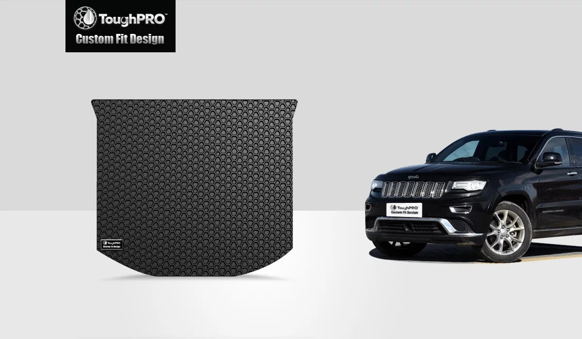 ToughPRO - Cargo Mat with JEEP Grand Cherokee - All Heavy Duty (Made in USA) - Black Rubber - 2016
