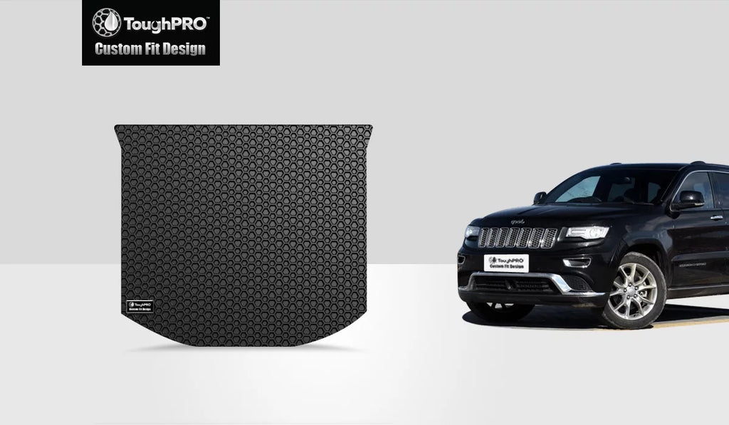 ToughPRO - Cargo Mat with JEEP Grand Cherokee - All Heavy Duty (Made in USA) - Black Rubber - 2017