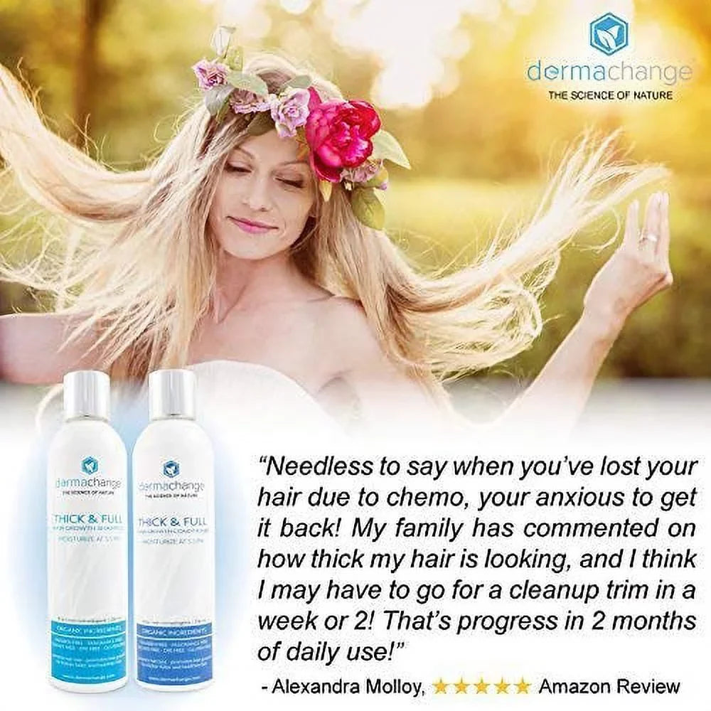 DermaChange Shampoo and Conditioner Set Hair Growth with Vitamins -8 Oz